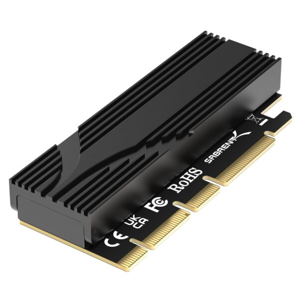 TARJETA PARA DISCO NVME M.2 SSD A PCIE X16/X8/X4 CON DISIPADOR DE CALOR DE ALUMINIO SABRENT